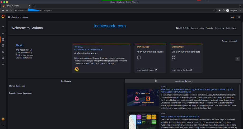 Add dashboards on grafana